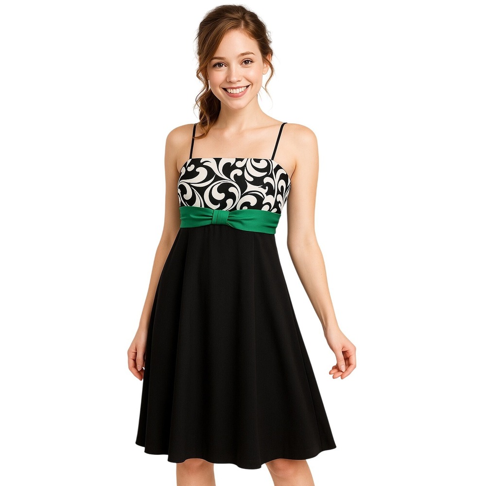 Madison Leigh‎ Dress Size 6 Multicolor Spaghetti Straps Patterned Chic Bold New